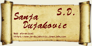 Sanja Dujaković vizit kartica